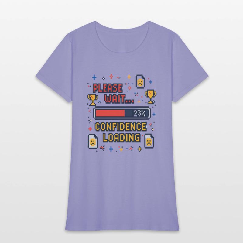 Confidence Loading Funny Pixel Art Tee