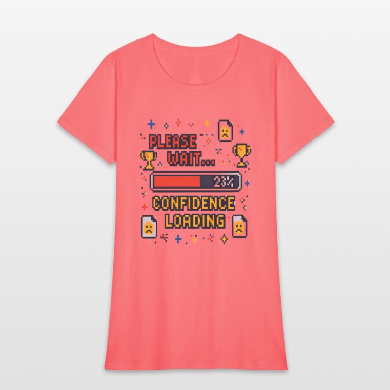 Confidence Loading Funny Pixel Art Tee