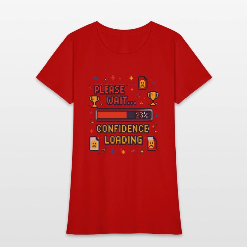 Confidence Loading Funny Pixel Art Tee