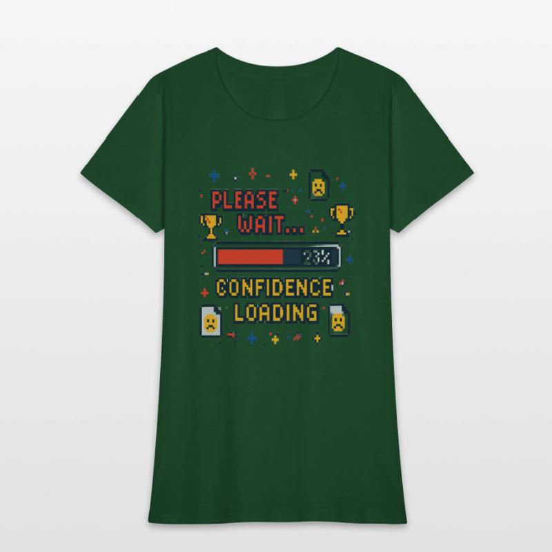 Confidence Loading Funny Pixel Art Tee