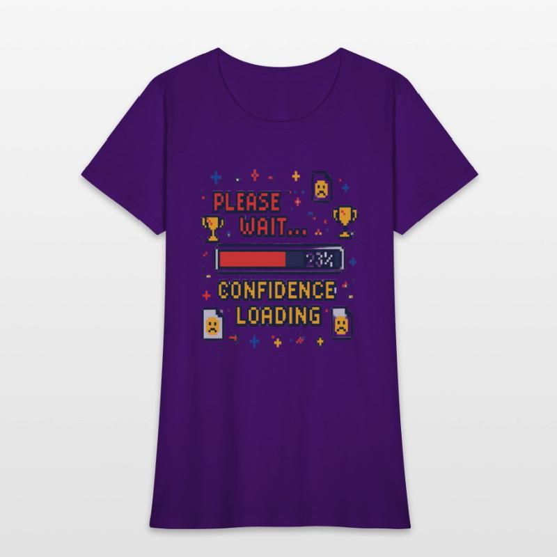 Confidence Loading Funny Pixel Art Tee