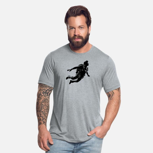 Cool Skydiver During A Parachute Jump