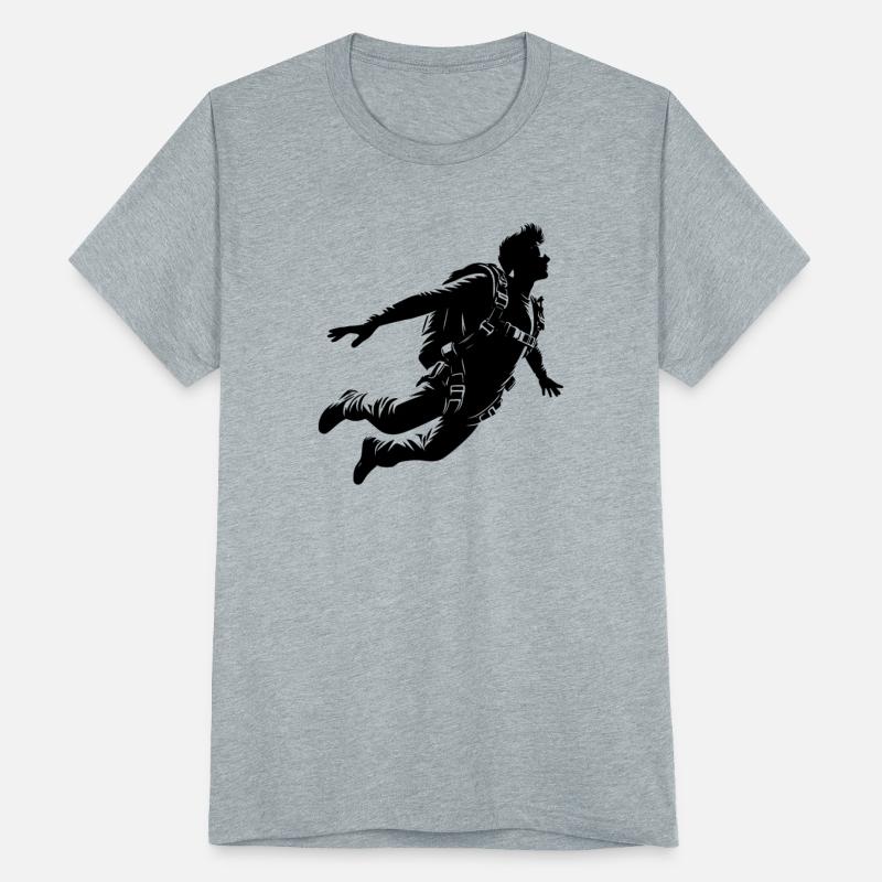 Cool Skydiver During A Parachute Jump