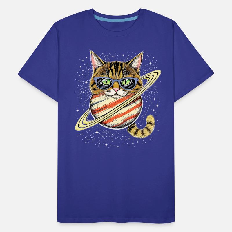 Cosmic Cat with Planet Ring Glasses