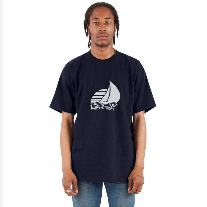 Crew Member Text Sun Team Member Sailing Fun Logo