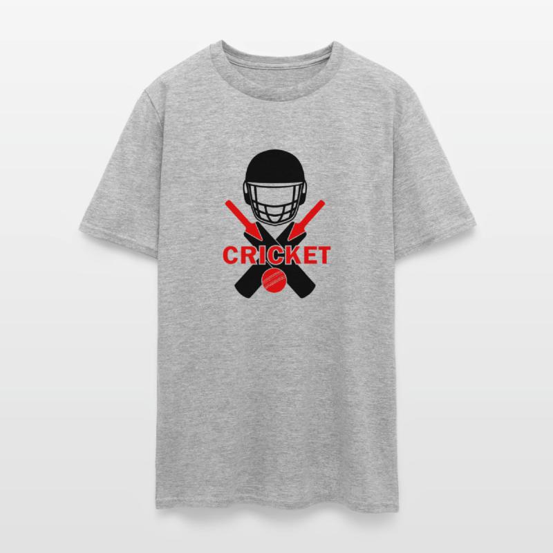 Cricket logo red black with helmet