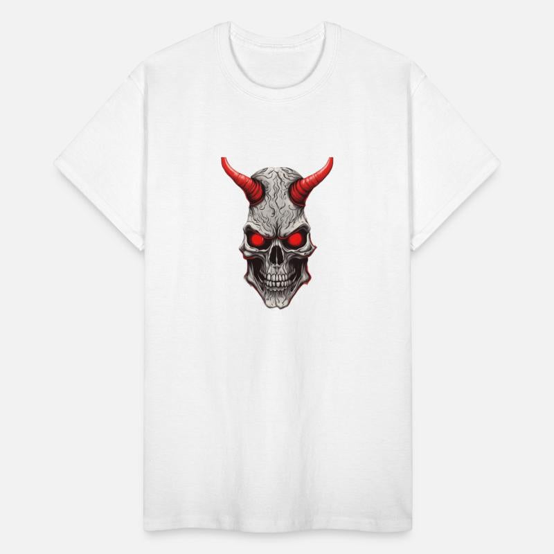 Crimson Ivory: Red-Horned Skull