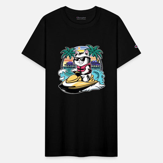 Cute Cat Jet Skiing Summer Gift