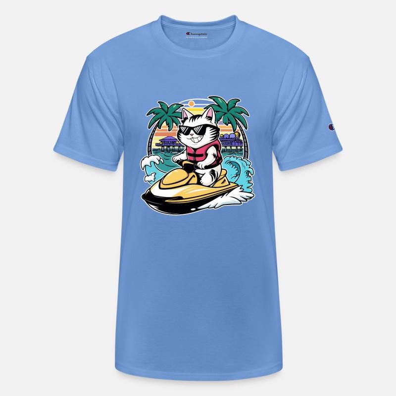 Cute Cat Jet Skiing Summer Gift