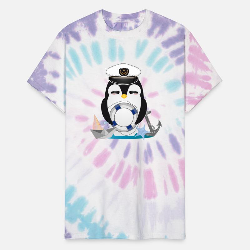 cute penguin as captain in marine look