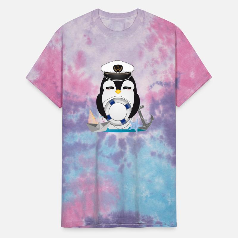 cute penguin as captain in marine look