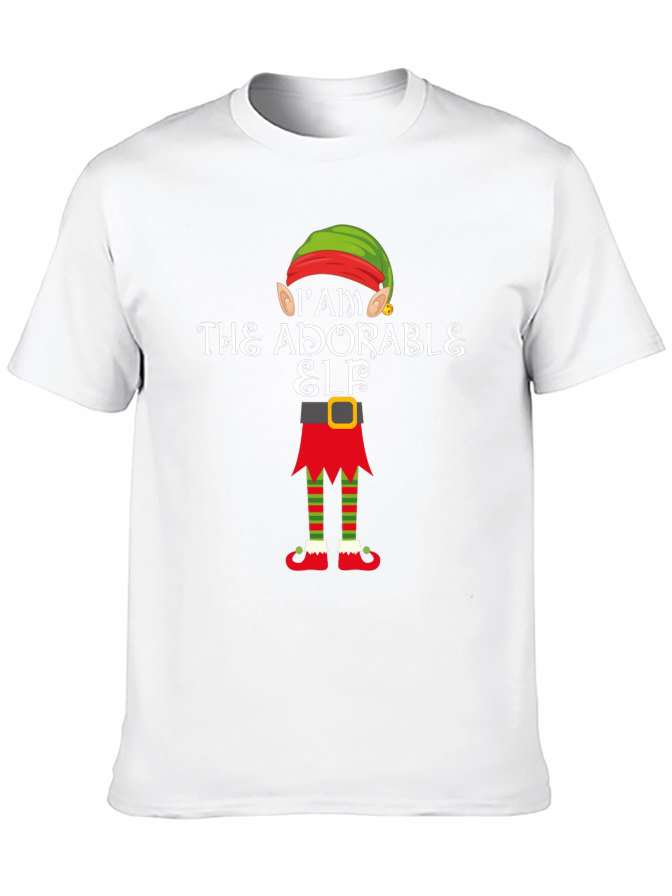 Adorable Elf Graphic Tee - Christmas Holiday Shirt