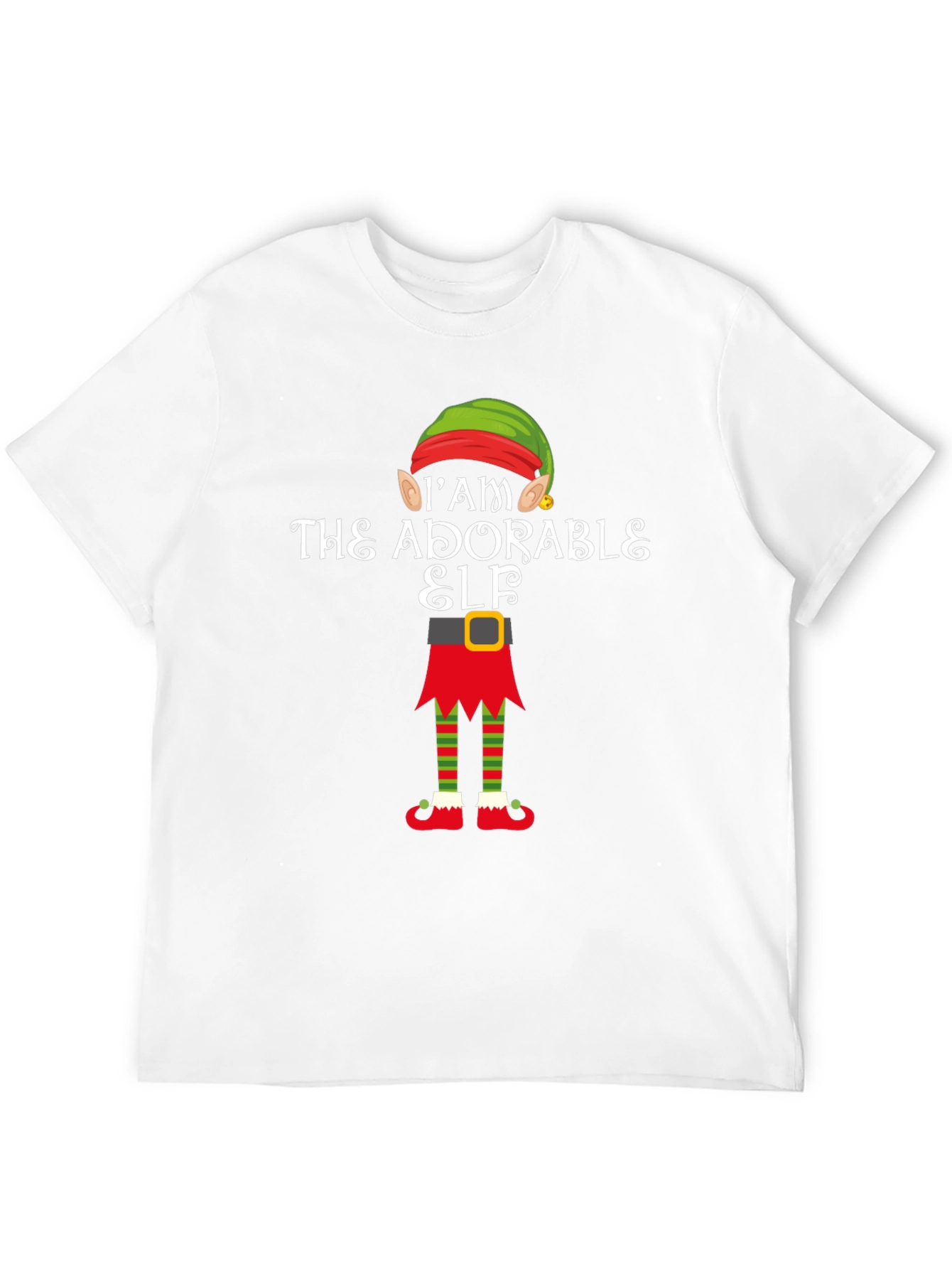 Adorable Elf Graphic Tee - Christmas Holiday Shirt