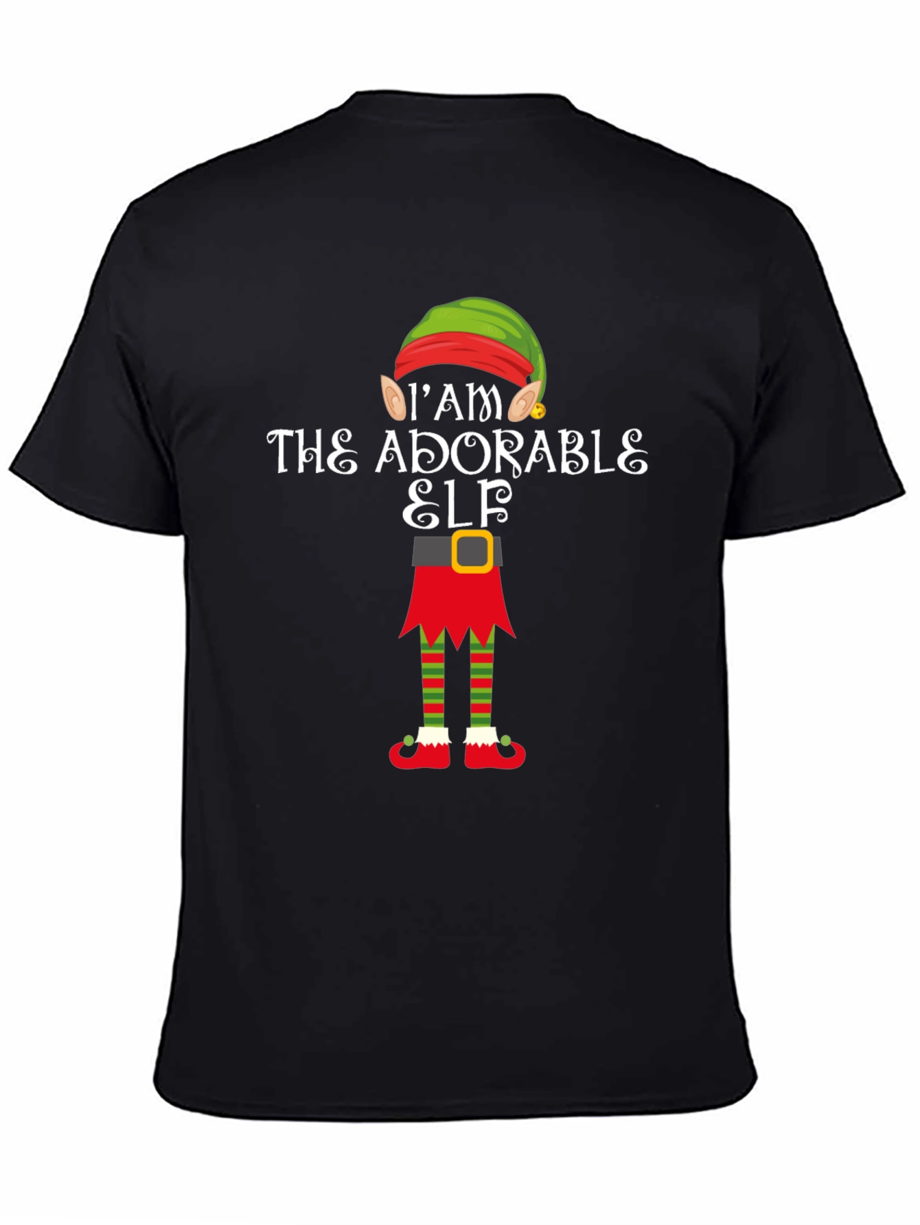Adorable Elf Graphic Tee - Christmas Holiday Shirt