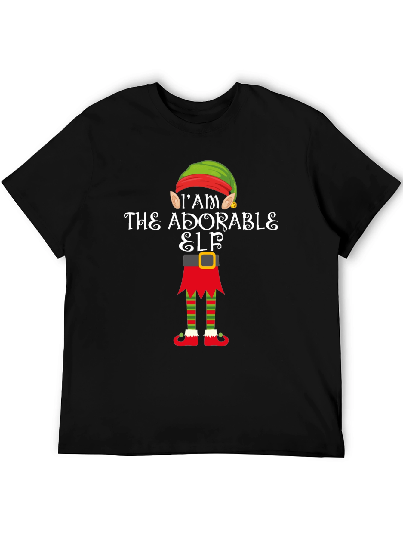 Adorable Elf Graphic Tee - Christmas Holiday Shirt
