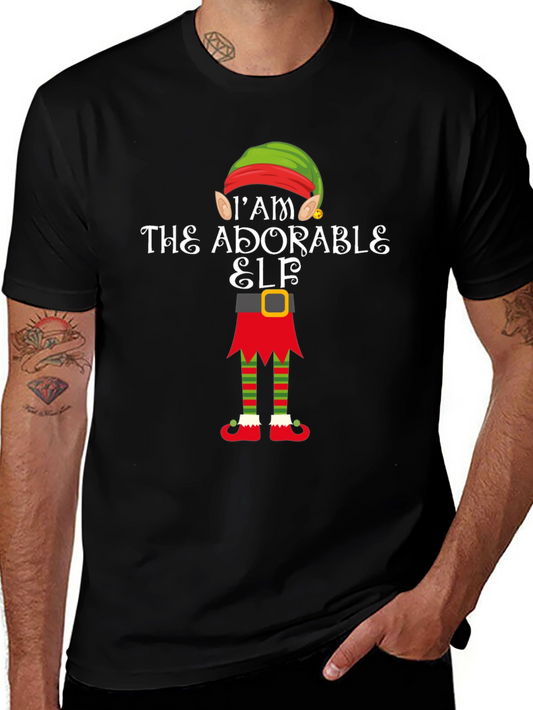 Adorable Elf Graphic Tee - Christmas Holiday Shirt