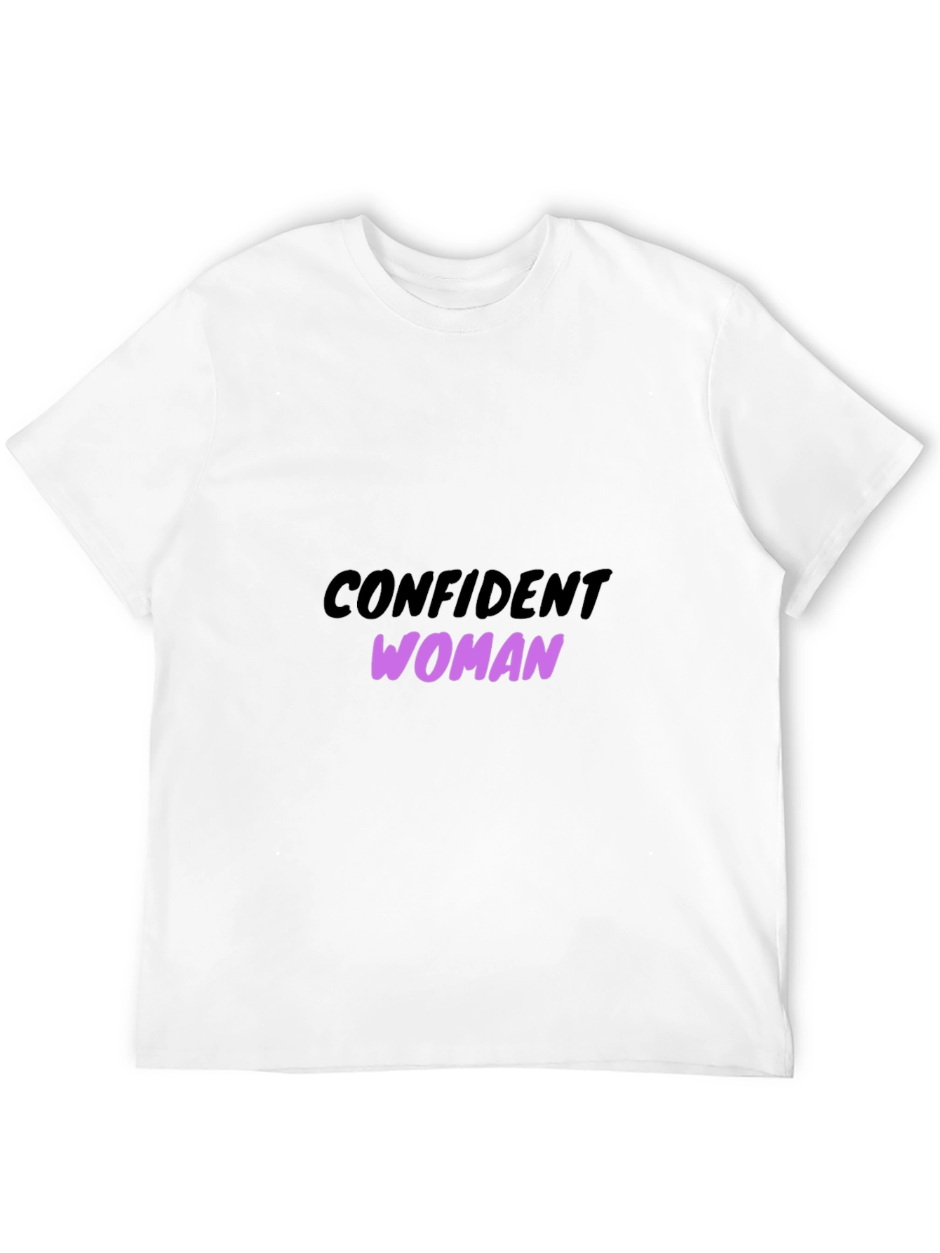 Confident Woman Graphic Tee - Black Cotton T-Shirt