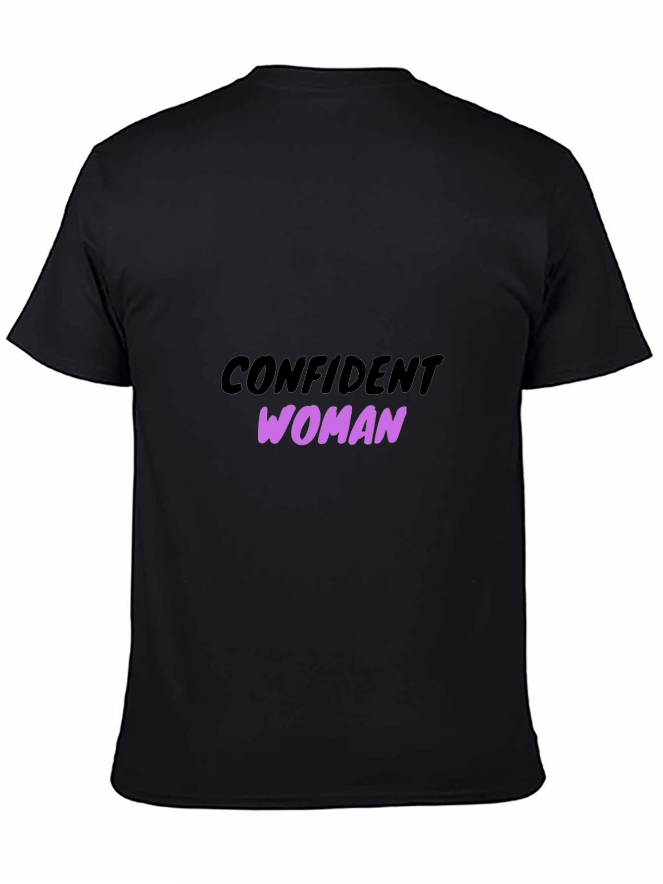Confident Woman Graphic Tee - Black Cotton T-Shirt