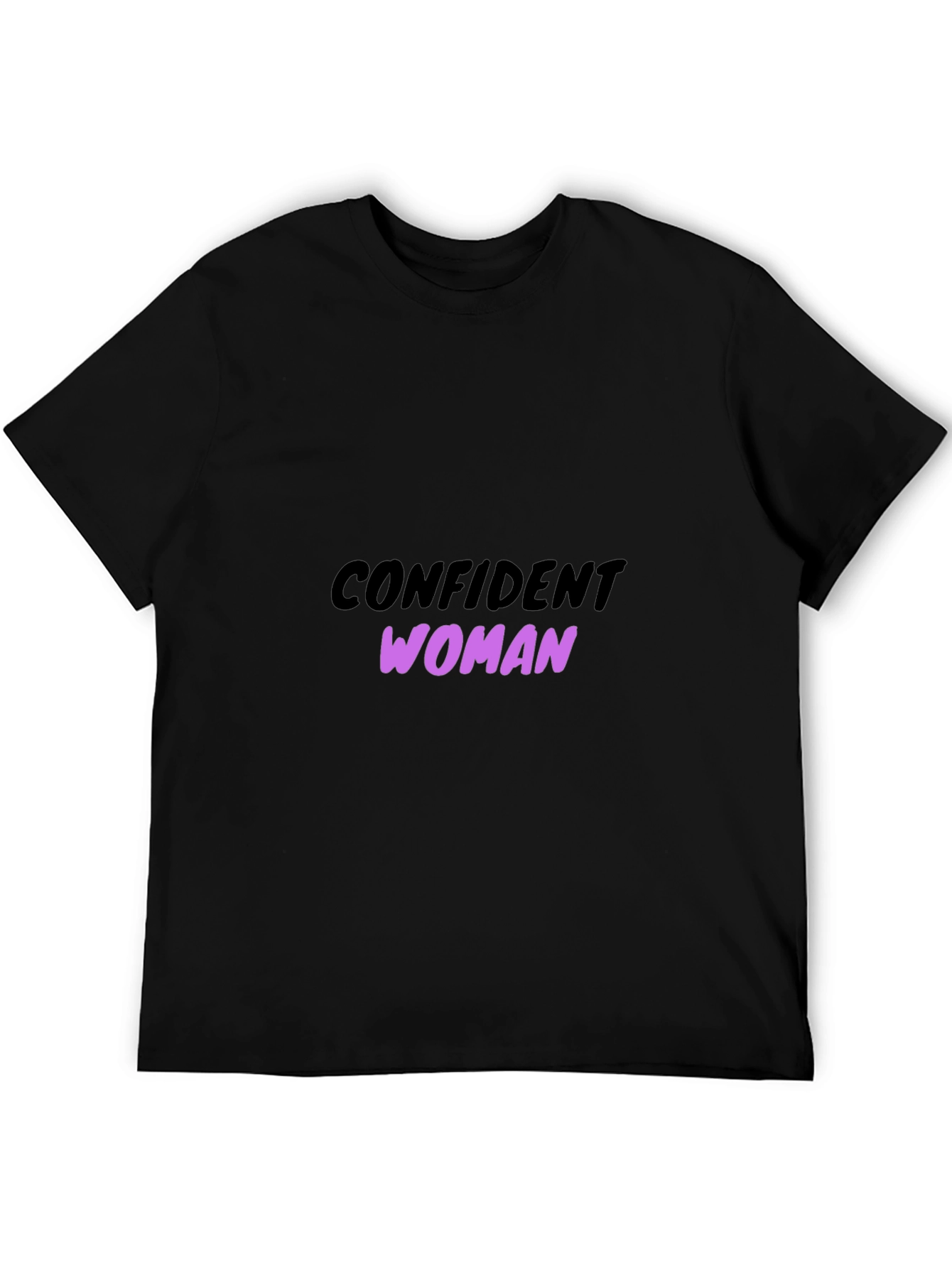 Confident Woman Graphic Tee - Black Cotton T-Shirt
