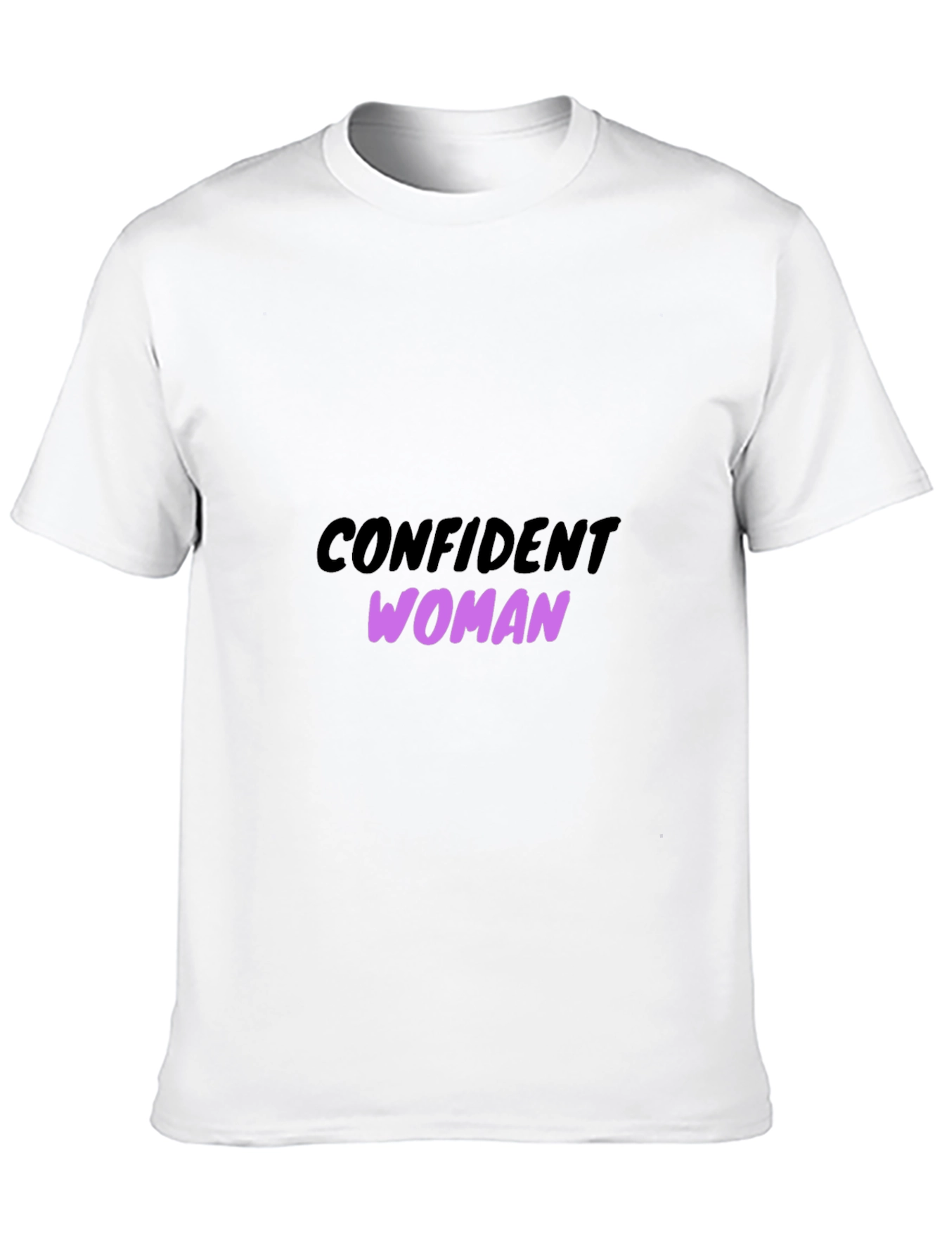 Confident Woman Graphic Tee - Black Cotton T-Shirt