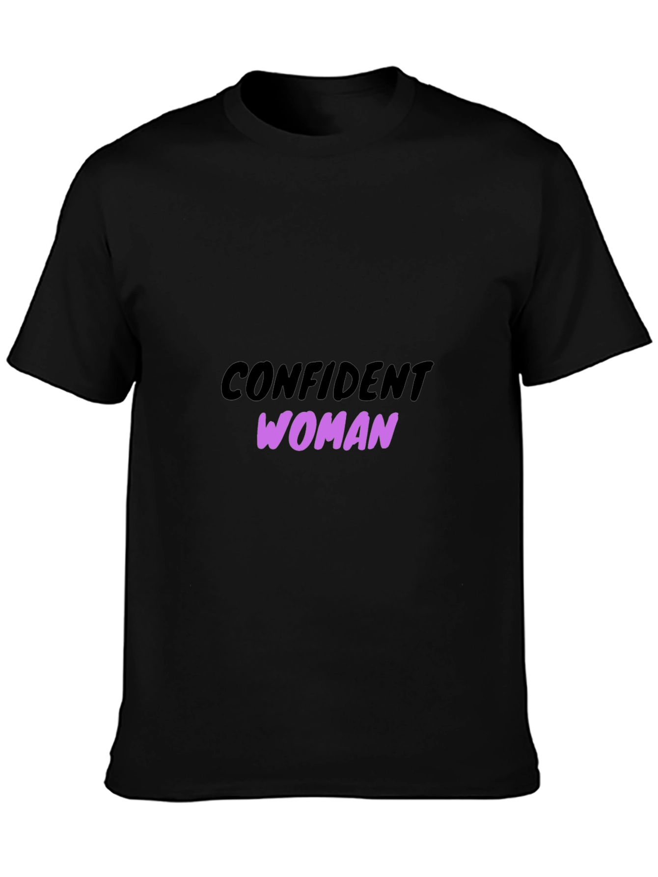Confident Woman Graphic Tee - Black Cotton T-Shirt