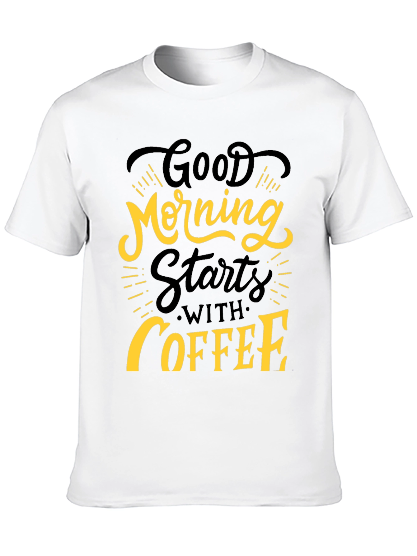 Good Morning Coffee Black Graphic Tee