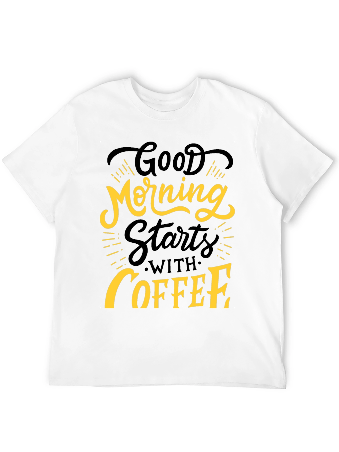 Good Morning Coffee Black Graphic Tee