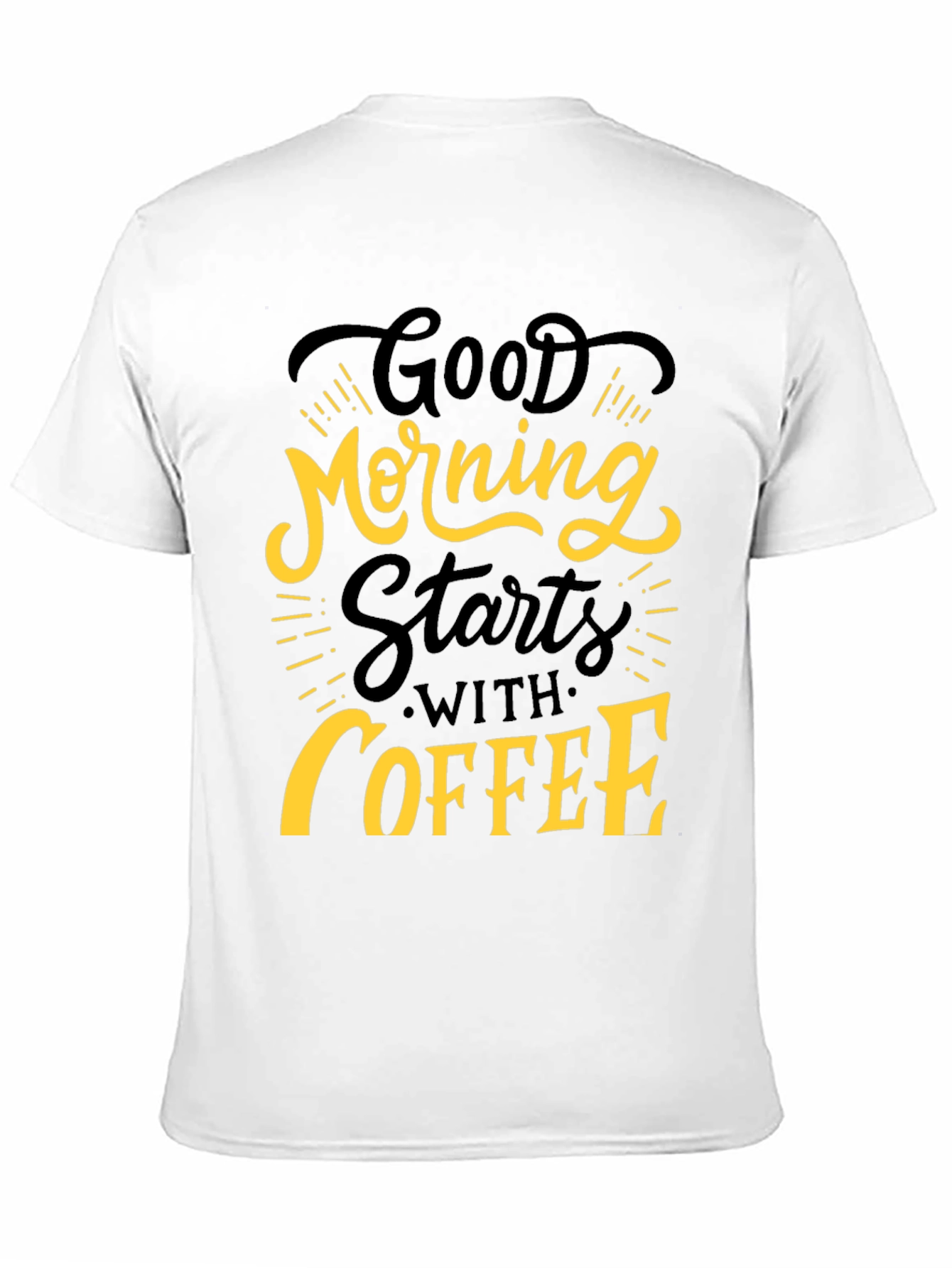 Good Morning Coffee Black Graphic Tee