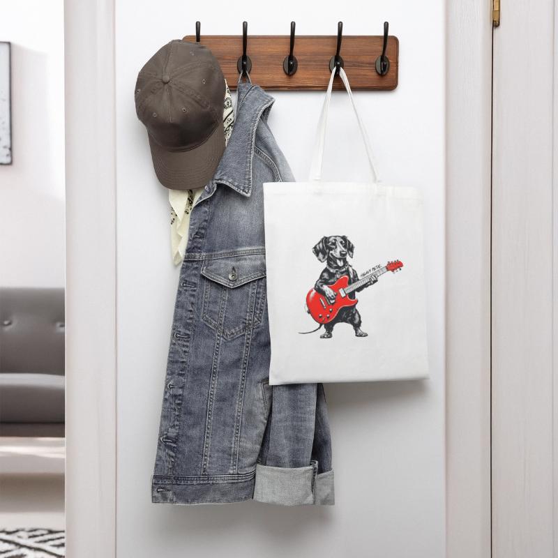 Dachshund Playing Guitar Funny Rock and Roll Dog