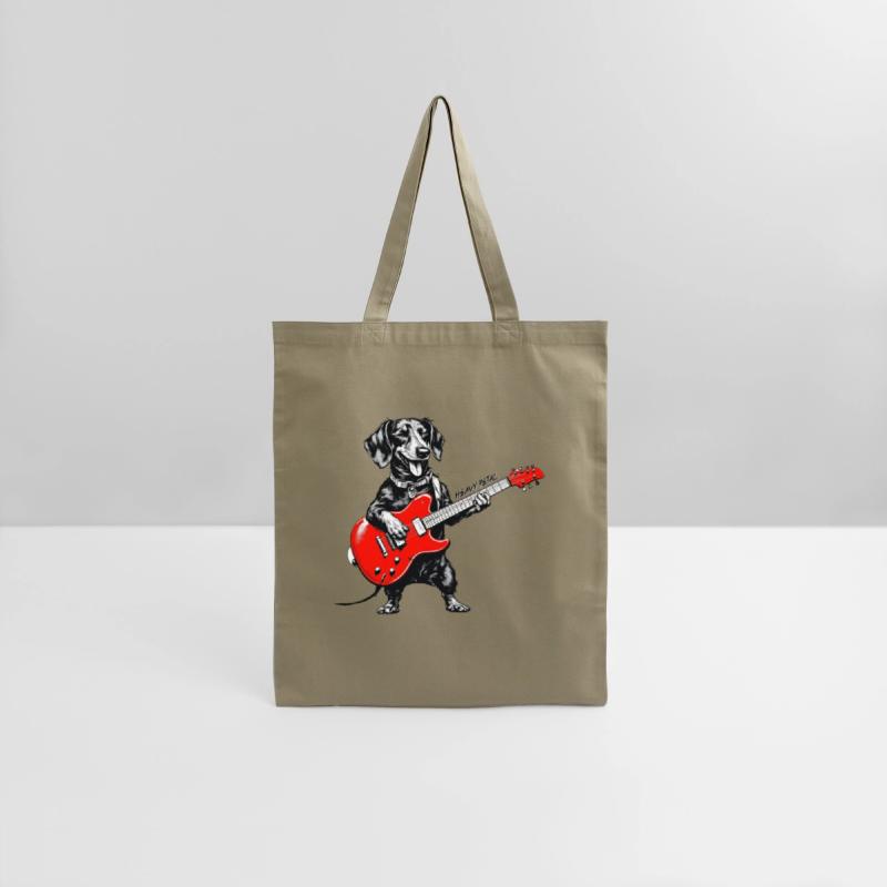Dachshund Playing Guitar Funny Rock and Roll Dog