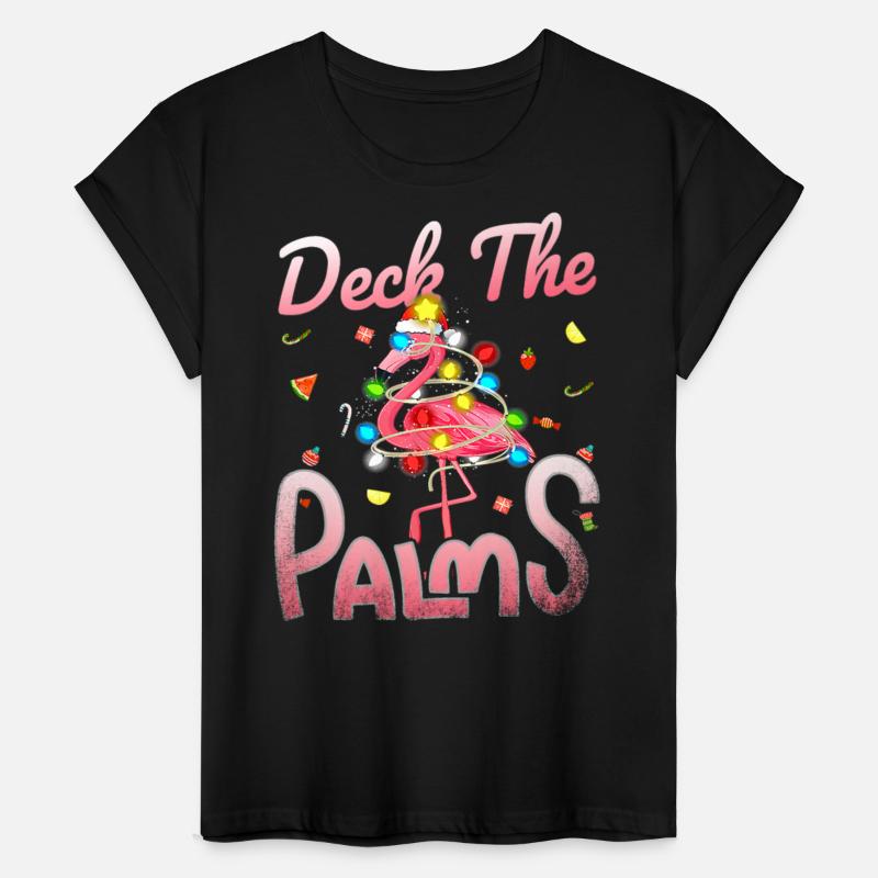 Deck The Palms Merry Flamingo Christmas Lights