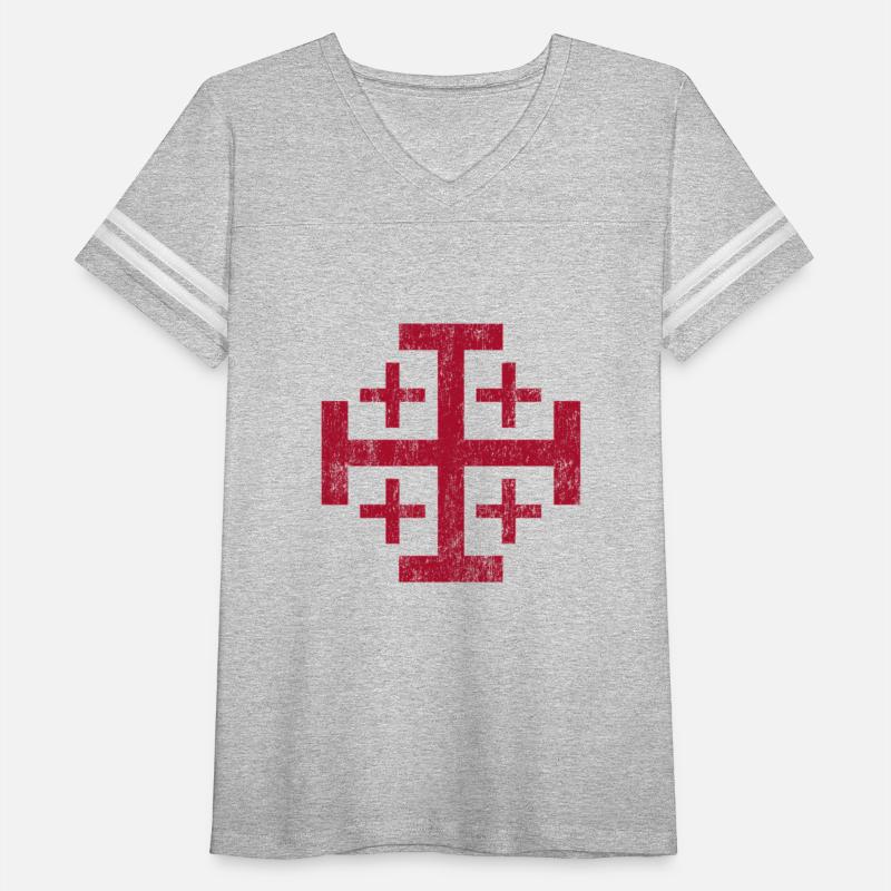 Distressed Jerusalem Cross Knights Templar