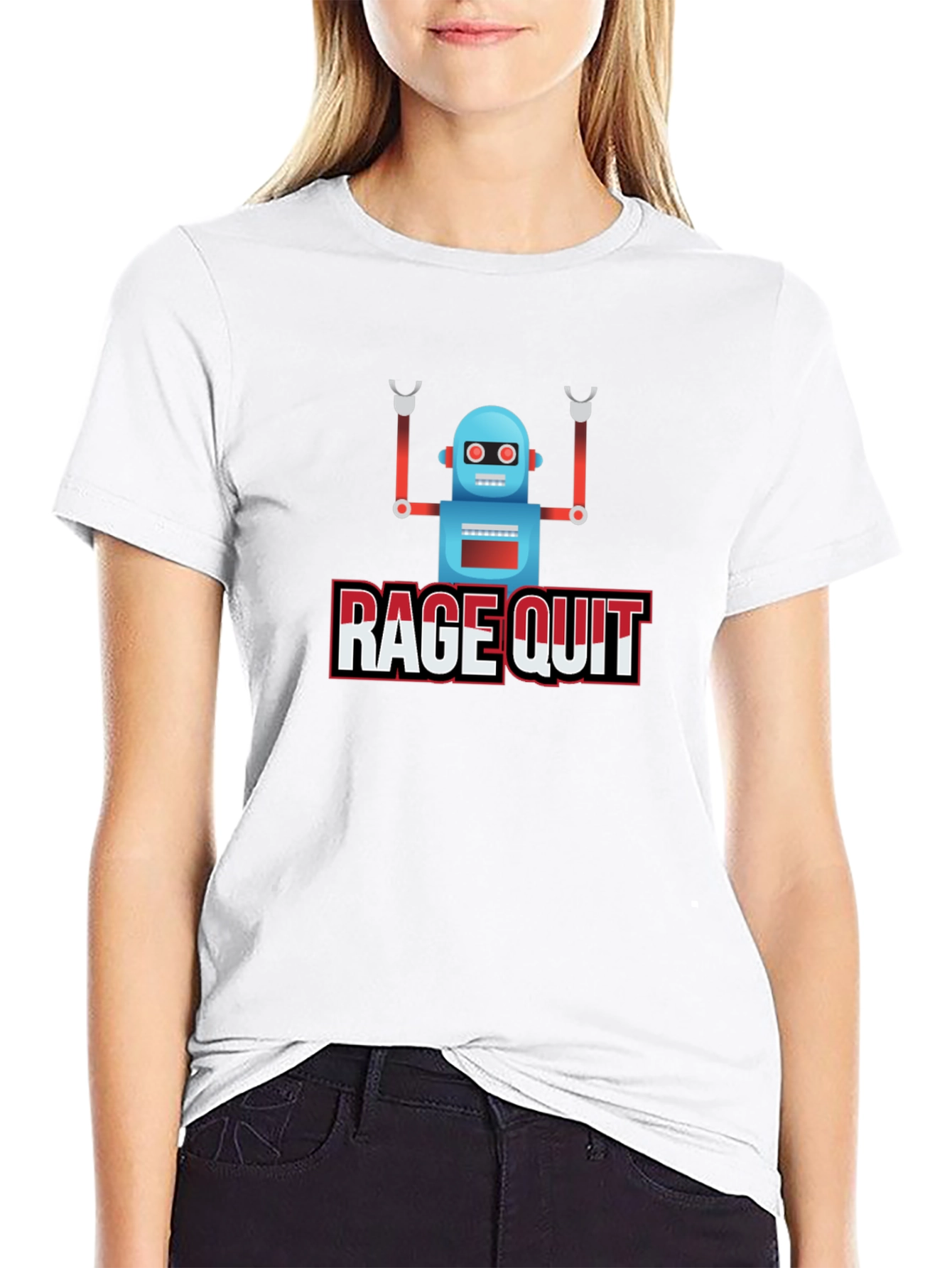 Rage Quit Robot Graphic Tee - Gamer T-Shirt
