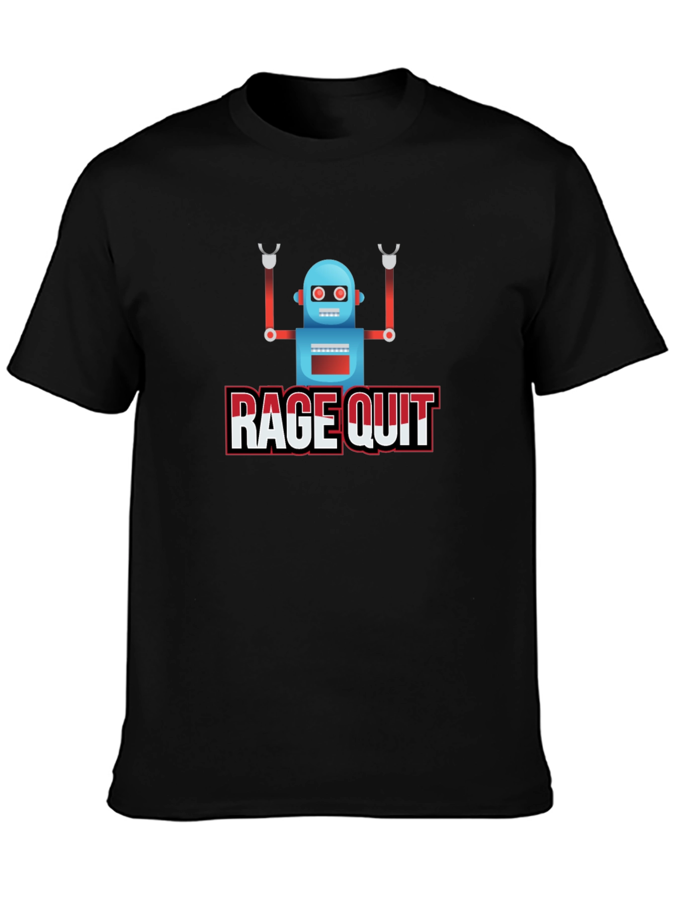 Rage Quit Robot Graphic Tee - Gamer T-Shirt