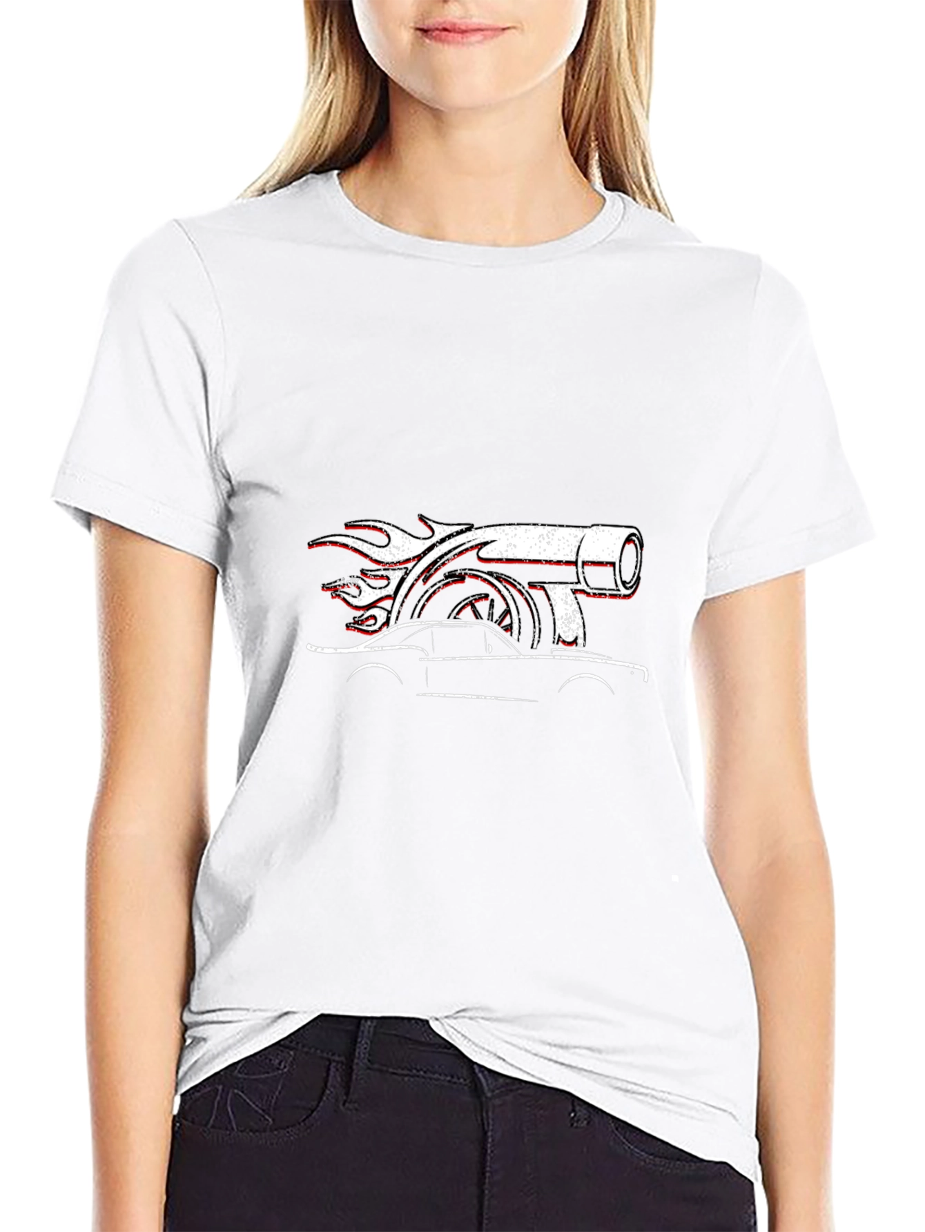 Turbo Car Graphic Black T-Shirt