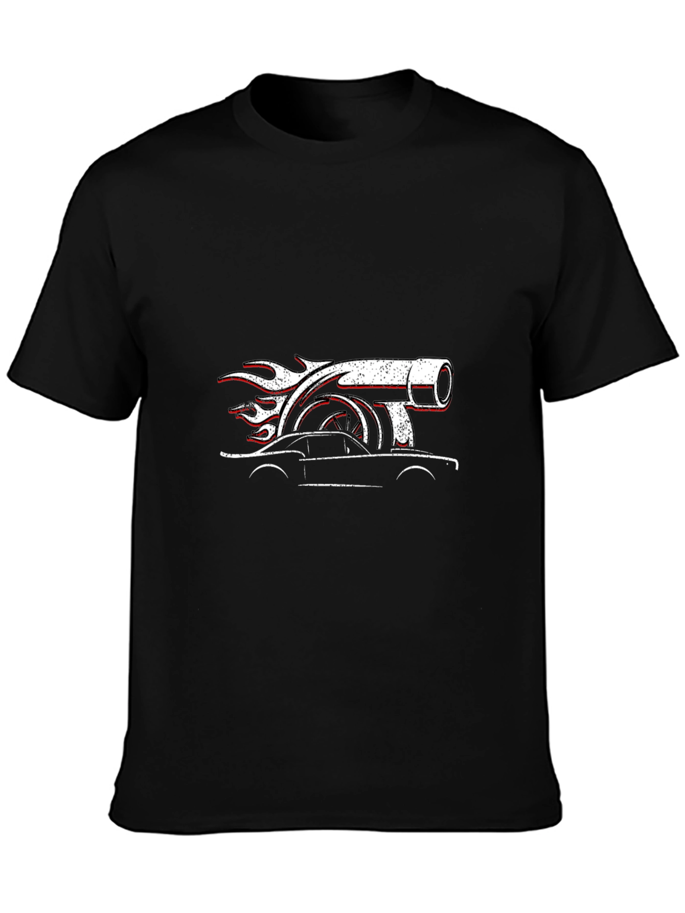 Turbo Car Graphic Black T-Shirt