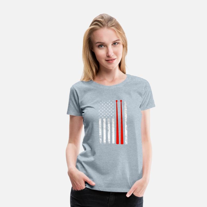 Drum Sticks On A Vintage American Flag For