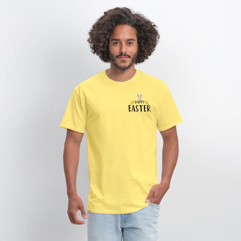 Easter shirt with happy easter and easter bunny