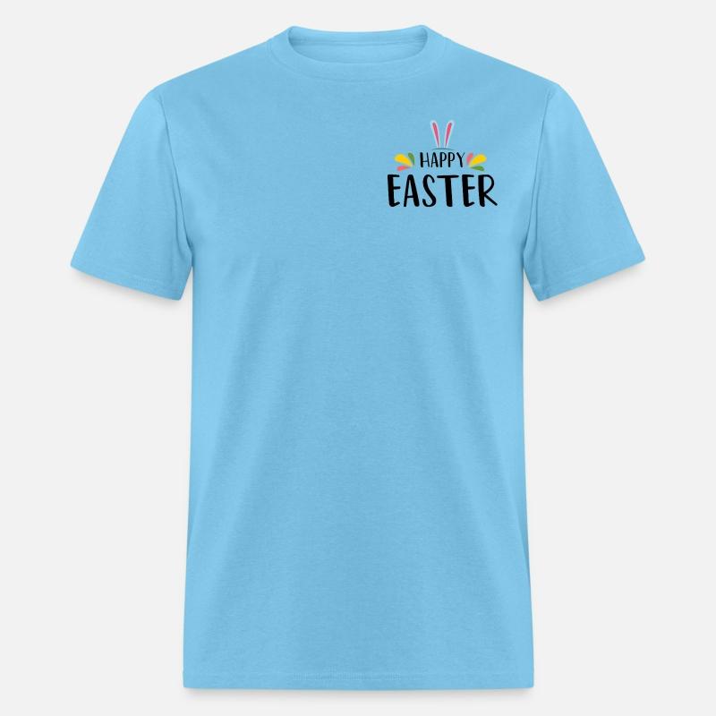 Easter shirt with happy easter and easter bunny