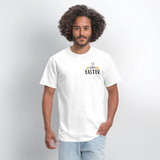 Easter shirt with happy easter and easter bunny