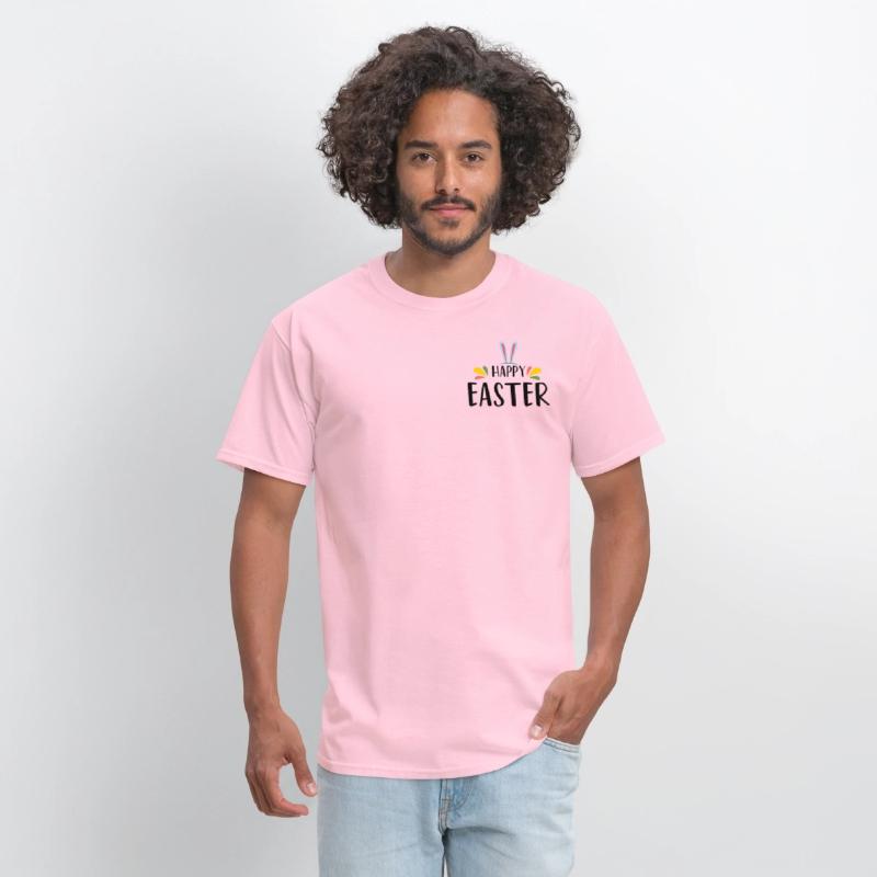 Easter shirt with happy easter and easter bunny