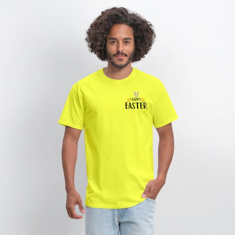 Easter shirt with happy easter and easter bunny