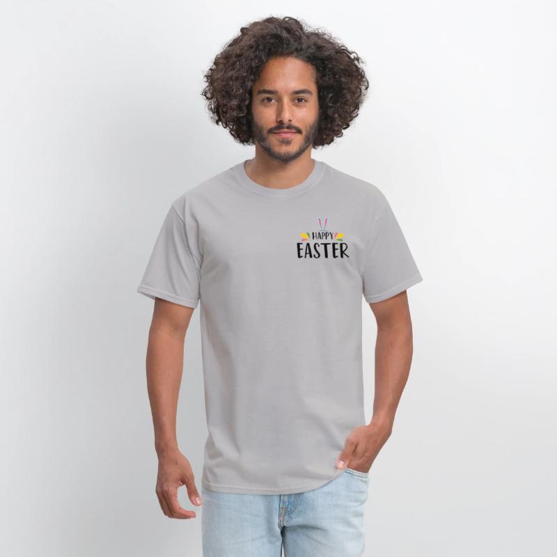 Easter shirt with happy easter and easter bunny