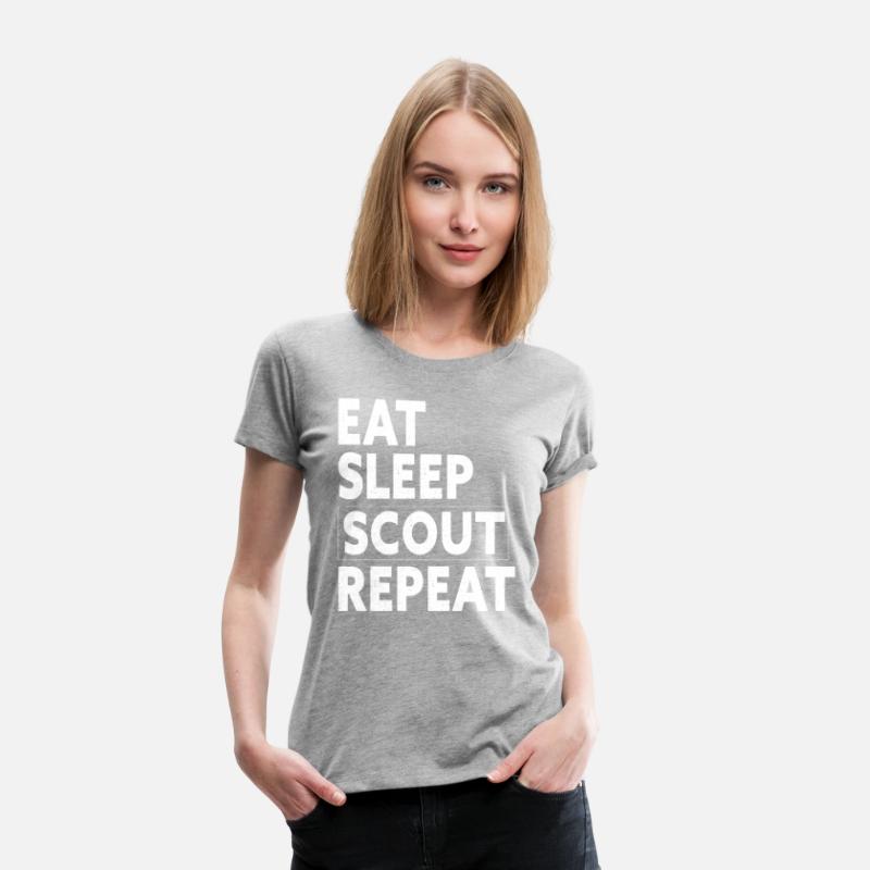 Eat Sleep Scout Repeat tee, funny Retro quote