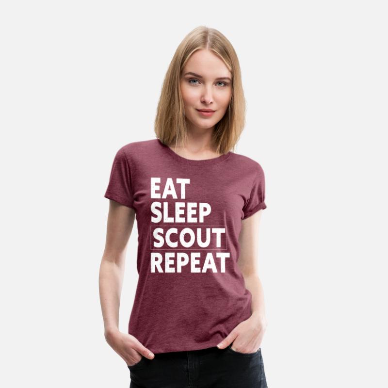 Eat Sleep Scout Repeat tee, funny Retro quote