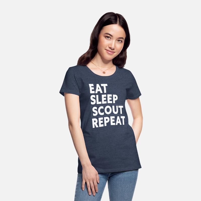 Eat Sleep Scout Repeat tee, funny Retro quote