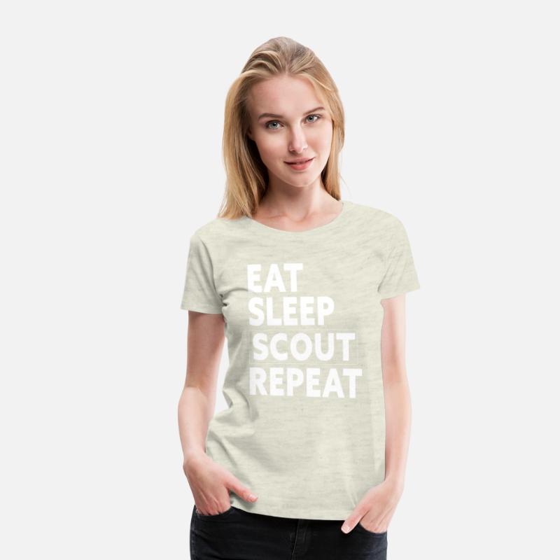 Eat Sleep Scout Repeat tee, funny Retro quote