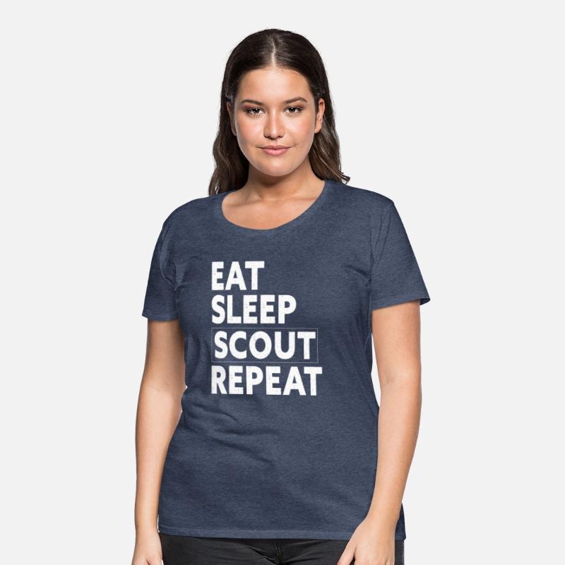 Eat Sleep Scout Repeat tee, funny Retro quote