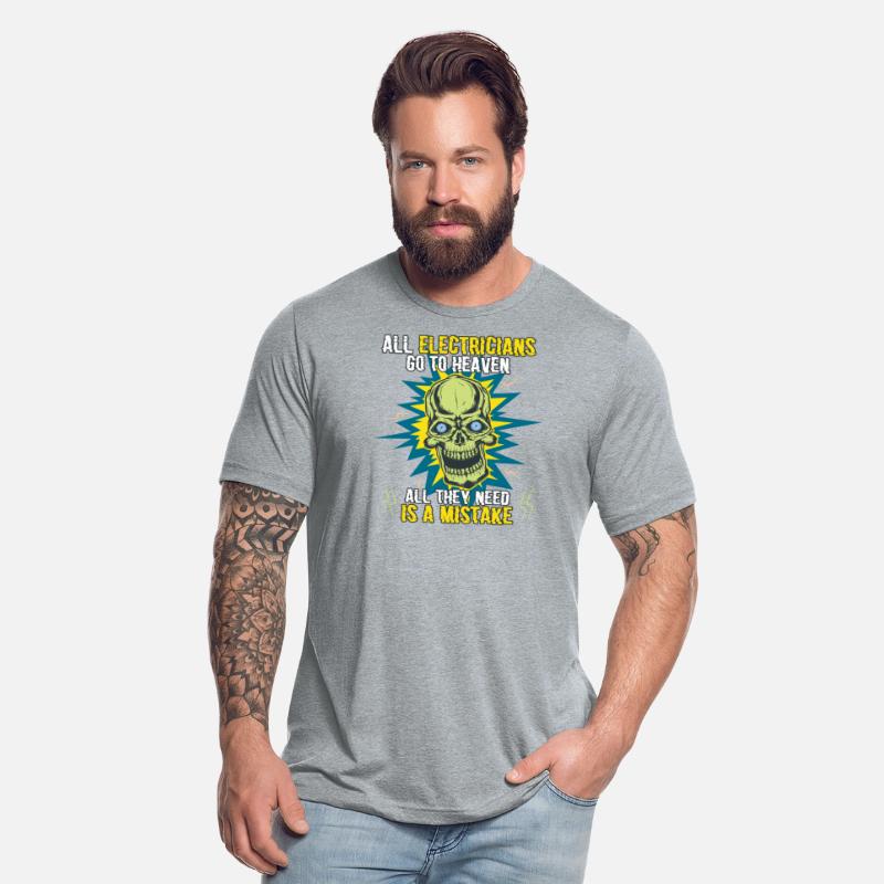 Electrician All Electricians Go To Heaven Skull