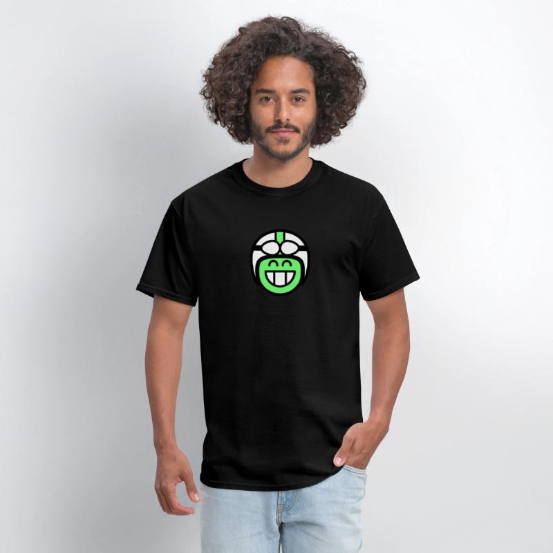 Emoticon Grin with Helmet (editable colors)